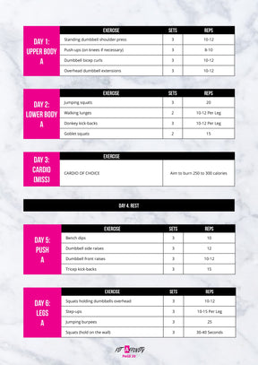 Free 30 Day Teen Workout Plan - Fit Affinity