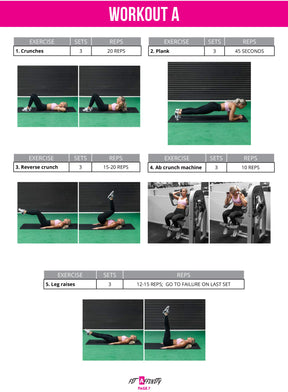 Women's ab workout plan clearance